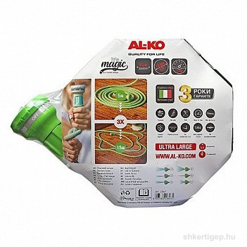 Al-ko MAGIC SOFT 5/8' 15M tömlő + 2db fitting készlet erejéig